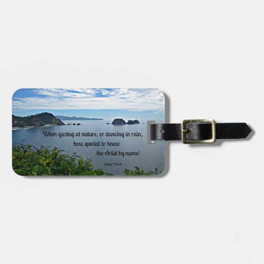 Christelijk citaat over Natuur Bagagelabel (Voorkant horizontaal)