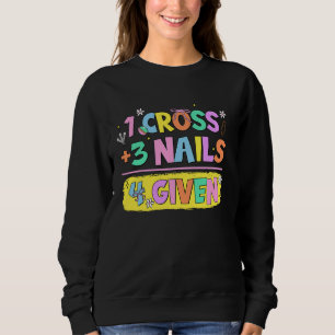 Christelijk citaat verstuurd 1 dwars + 3 nagels 4 trui