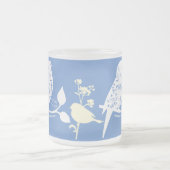 Christelijk citaat vogels zingen matglas koffiemok (Center)