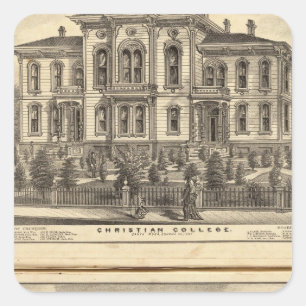 Christelijk College en Pacific Methodist College Vierkante Sticker