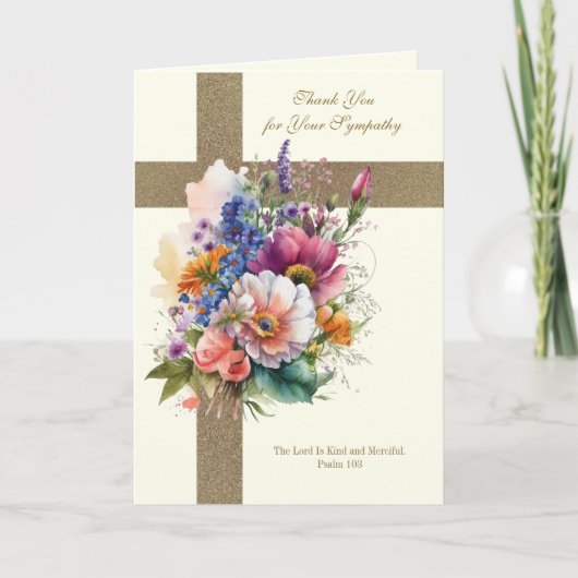 Christelijk condoleances begrafenis bedankt (Voorkant)