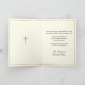 Christelijk condoleances Floral foto-waardering Bedankkaart (Binnen)