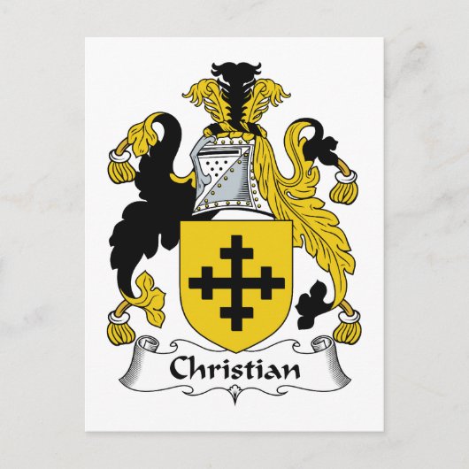 Christelijk CREST van de Familie Briefkaart (Voorkant)
