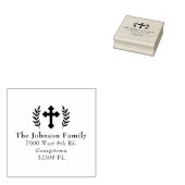 Christelijk Cross Custom Elegant Retour Adres Rubberstempel (Gestempeld)