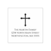 Christelijk Cross Custom Return-adres Rubberstempel (Afrduk)