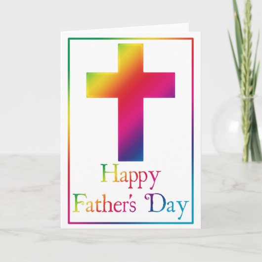 Christelijk Cross Design 11 Happy Vaderdag Kaart (Voorkant)