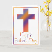 Christelijk Cross Design 4 Happy Vaderdag Kaart (Gele Bloem)