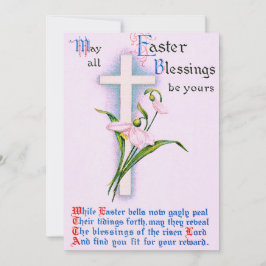 Christelijk Cross Easter Lily Gedicht Kaart