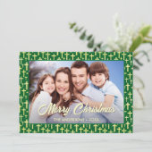 Christelijk cross-elant script: Kerstmis Feestdagenkaart (Staand voorkant)