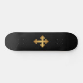 Christelijk Cross Fleury Gold op zwart Persoonlijk Skateboard (Horizontaal)