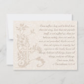 Christelijk Cross Flourish Save the Date Cards (Achterkant)