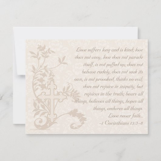 Christelijk Cross Flourish Save the Date Cards (Achterkant)