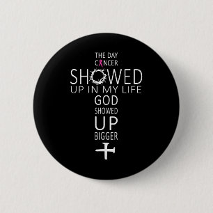 Christelijk Cross Jesus Roze Borstkanker Bewustzij Ronde Button 5,7 Cm