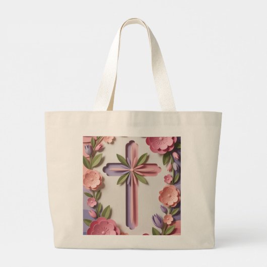 Christelijk Cross Jumbo Canvas tas ai ontwerp (Achterkant)