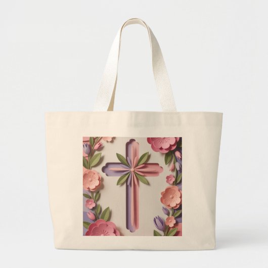 Christelijk Cross Jumbo Canvas tas ai ontwerp (Voorkant)