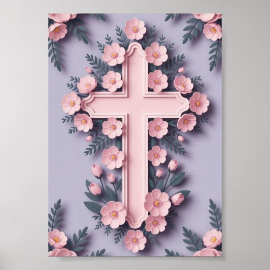 Christelijk Cross Matte Poster (Voorkant)