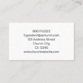 Christelijk Cross Pastor Visitekaartjes Blauw (Achterkant)