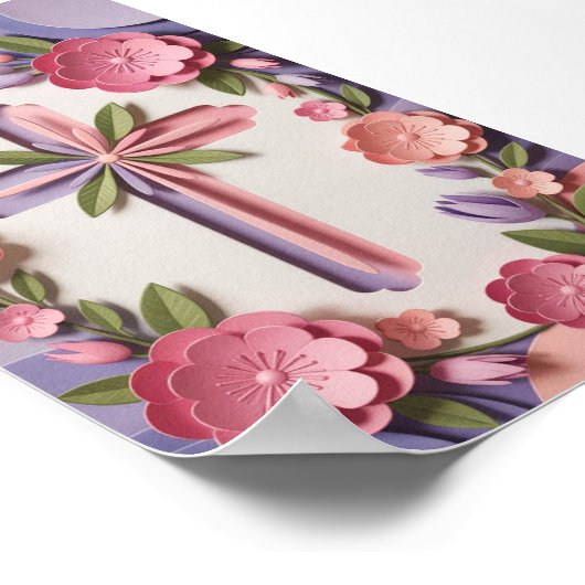 Christelijk Cross Poster Print Ai-ontwerp (Hoek)