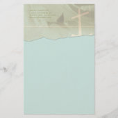 Christelijk Cross Stationery gescheurde rand op Aq Briefpapier (Voorkant)