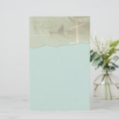 Christelijk Cross Stationery gescheurde rand op Aq Briefpapier (Staand voorkant)
