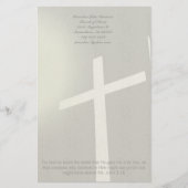 Christelijk Cross Stationery op grijs Briefpapier (Voorkant)