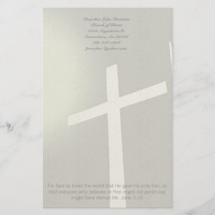 Christelijk Cross Stationery op grijs Briefpapier