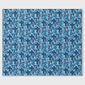 Christelijk Crosses Modern Blue Geometric Pattern Cadeaupapier (Vlak)