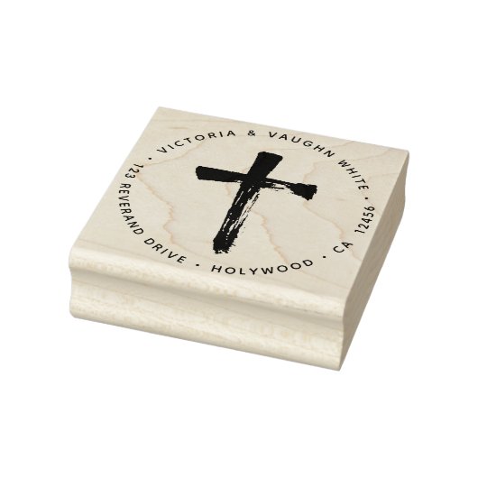 Christelijk Crucifix-adres voor crosspromoties Rel Rubberstempel (Stempel)