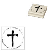 Christelijk Crucifix-adres voor crosspromoties Rel Rubberstempel (Gestempeld)