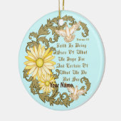 Christelijk Daisy Faith Keramisch Ornament (Links)