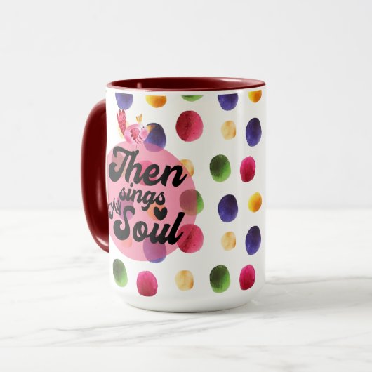 Christelijk dan zingt mijn Soul Polka Dot Mok (Voorkant links)