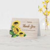 Christelijk Dank u voor de Dienst Personaliseer Na Kaart (Gele Bloem)
