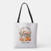 Christelijk DANKBAAR GEZEGEND IN JEZUS' NAAM Tote Bag (Achterkant)