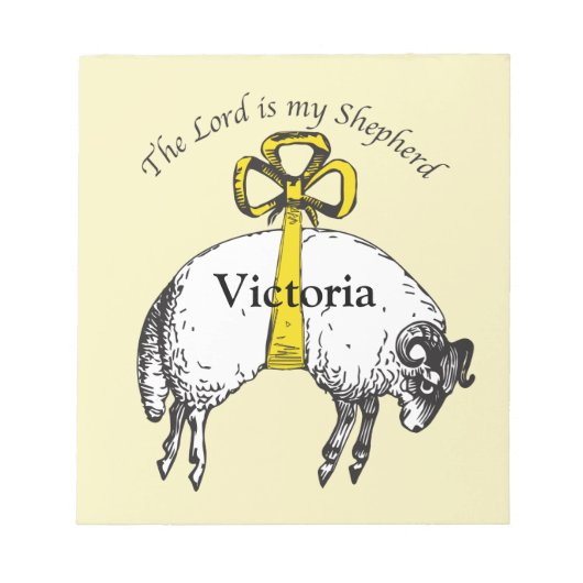 Christelijk De HEER is mijn herder Psalm 23 Notitieblok (Voorkant)