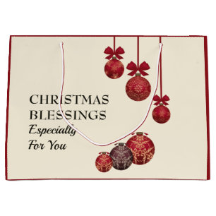 Christelijk DE LANDE ZWART U KerstBaubles Groot Cadeauzakje
