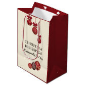 Christelijk | DE LANDE ZWART U | KerstBaubles Medium Cadeauzakje (Voorkant Gekanteld)