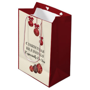 Christelijk DE LANDE ZWART U KerstBaubles Medium Cadeauzakje