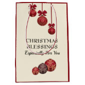 Christelijk | DE LANDE ZWART U | KerstBaubles Medium Cadeauzakje (Voorkant)