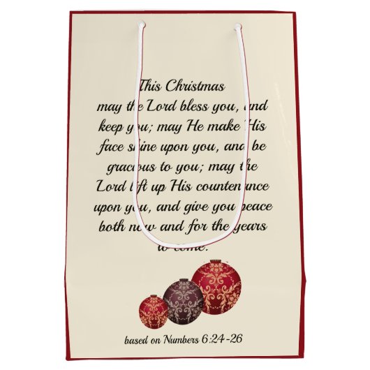 Christelijk | DE LANDE ZWART U | KerstBaubles Medium Cadeauzakje (Achterkant)