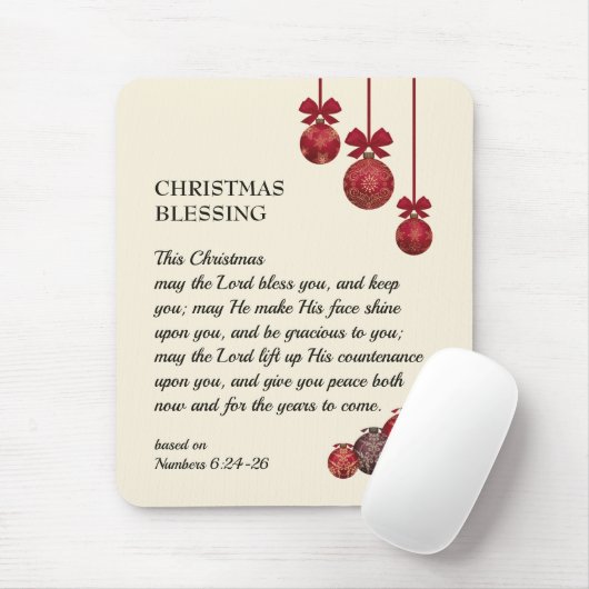 Christelijk | DE LANDE ZWART U | KerstBaubles Muismat (Met muis)