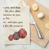 Christelijk | DE LANDE ZWART U | KerstBaubles Theedoek (Quarter Fold)