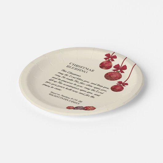 Christelijk | DE LANDE ZWART U | Kerstmis Papieren Bordje (Gekanteld)