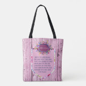 Christelijk de Roze Bijbel Bijbel Tote Bag (Achterkant)
