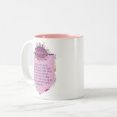 Christelijk de Roze Bijbel Bijbel Tweekleurige Koffiemok (Voorkant links)