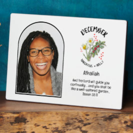 Christelijk DECEMBER Geboortemaand Bloem Naam FOTO Fotoplaat