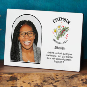 Christelijk DECEMBER Geboortemaand Bloem Naam FOTO Fotoplaat