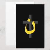 Christelijk decor van het Symbool Solidariteit van Briefpapier (Voorkant / Achterkant)