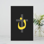 Christelijk decor van het Symbool Solidariteit van Briefpapier (Staand voorkant)