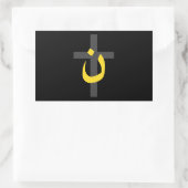 Christelijk decor van het Symbool Solidariteit van Rechthoekige Sticker (Tas)