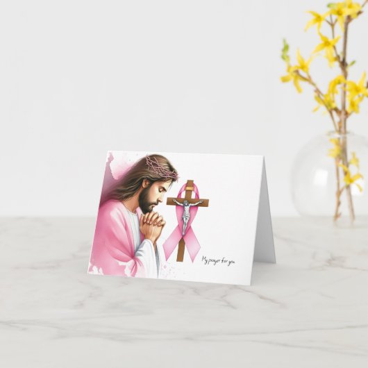 Christelijk denken aan u borstkanker kaart (Gele Bloem)